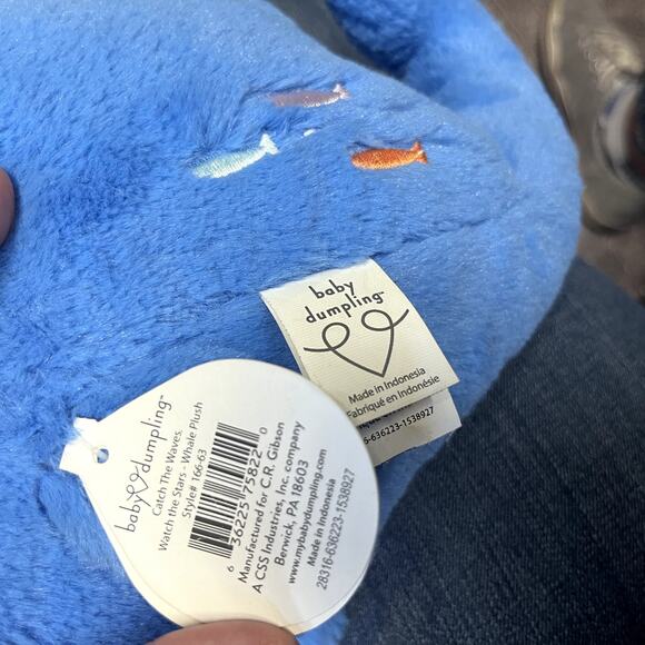 Baby Dumpling Wind-up Whale & Elephant Plush Musical Lovey Toys Stuffed Animal - Picture 4 of 12